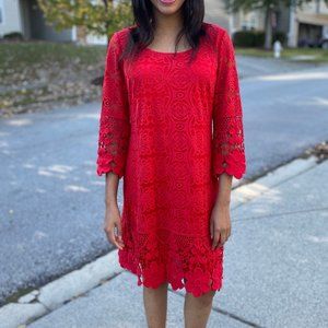 NWT Alfani Red Lace Dress